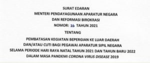 Periode Nataru, Pemerintah Larang ASN Cuti dan Keluar Daerah