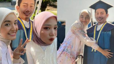 Nabila Ishma Lunasi Janji Temani Wisuda Eril Dan Peluk Poto Eril