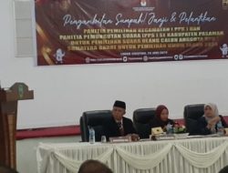 KPU Pasaman Lantik Dan Ambil Sumpah Atau Janji PPK Dan PPS Se Kabupaten Pasaman Untuk PSU DPD RI
