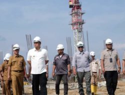Bupati Dharmasraya Tinjau Pembangunan Pasar Rakyat Modern