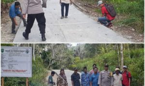 Wali Nagari Aia Manggih Barat Lakukan Monitoring Dan Evaluasi Pekerjaan Fisik Rabat Beton JUT Dan Pembangunan JUT