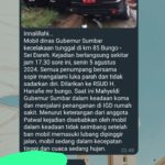 Pemprov Sumbar Tegaskan Informasi BA 1 Alami Kecelakaan adalah Berita Hoaks