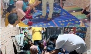 Tim Pemenangan Welly- Anggit Berikan Bantuan Bedah Rumah Untuk Keluarga Nurhana Di Kampuang Bungkeh