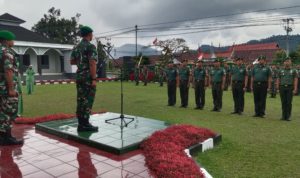 Dandim 0305 Pasaman Letkol. Arh. Budi Prasetya, Pimpin Lansung Upacara Kenaikan Pangkat