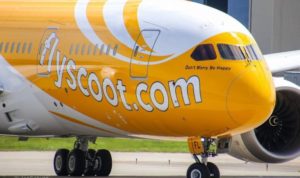 Gubernur Mahyeldi Sambut Penerbangan Perdana Rute Padang-Singapura Bersama Scoot Airlines