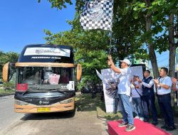 Mudik Aman Dengan Pegadian Kanwil Pekanbaru, 200 Pemudik di Berangkatkan ke Kampung Halaman