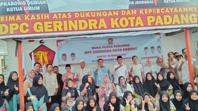 DPC Gerindra Kota Padang Gelar Buka Bersama dan Santuni Anak Yatim