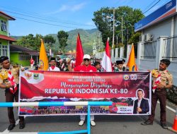 Semarak Pawai Alegoris HUT RI ke-80 di Lubuk Sikaping, SMKN 1 Lubuk Sikaping Tampilkan Barisan Spektakuler