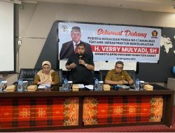 Sosialisasi Perda Infrastruktur Berkelanjutan, Verry Mulyadi Tegaskan Pentingnya Pemahaman Kewenangan Pembangunan