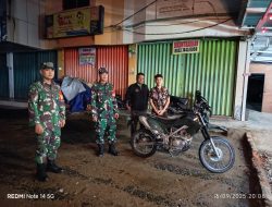Babinsa Koramil 01 Lubuk Sikaping Gelar Patroli Malam, Warga Diajak Aktif Jaga Kamtibmas