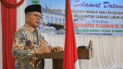 Wujudkan Masyarakat Cerdas Digital, Pemkab Pasaman dan BRI Gelar Sosialisasi Cyber Fraud