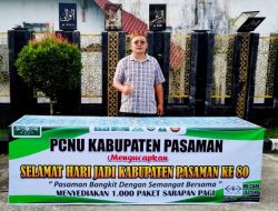 Bupati Pasaman Apresiasi Makanan Gratis di HUT ke-80 Pasaman, PCNU Hidupkan Semangat Berbagi Lewat 1.000 makanan Gratis
