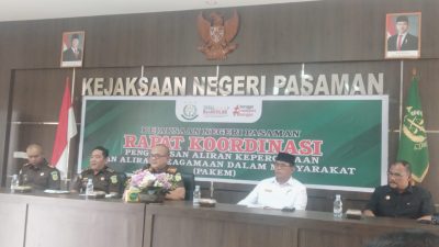 Kajari Pasaman Gelar Rakor Pengawasan Aliran Kepercayaan dan Aliran Keagamaan dalam Masyarakat