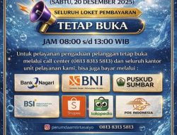 Perumda Tirta Saiyo Pastikan Layanan Pembayaran Tetap Buka Saat Hari Libur