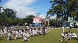 73 Dojo INKANAS Pasaman Ikuti Pembayatan Kenaikan Sabuk di Halaman Kantor Bupati