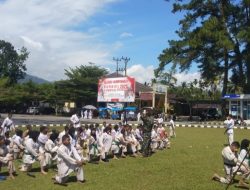 73 Dojo INKANAS Pasaman Ikuti Pembayatan Kenaikan Sabuk di Halaman Kantor Bupati