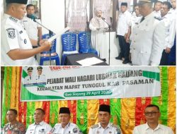 Bupati Pasaman Lantik 3 Penjabat Wali Nagari, Percepat Akselerasi Program Nagari Bangkit
