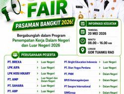 JOB FAIR PASAMAN 2026: Lebih dari 2.000 Lowongan Kerja Disiapkan, Dorong Percepatan Pasaman Bangkit