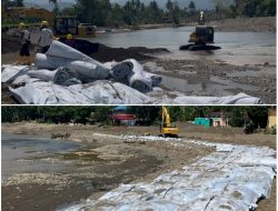 PT Nindya Karya Kebut Normalisasi Sungai Batang Kabung, Geobag Dipasang Cegah Abrasi dan Banjir