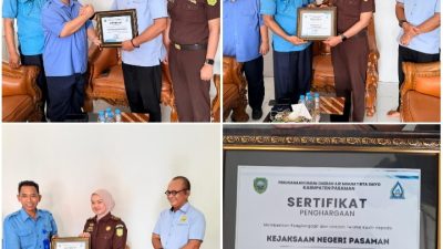 Pulihkan Tunggakan Air Rp138 Juta, Kesadaran Pelanggan Meningkat, Perumda Tirta Saiyo Beri Penghargaan Kejari Pasaman