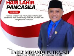 Hari Lahir Pancasila 2026, Fadly Mimanda Putra Ajak Generasi Muda Bergerak dan Berkarya untuk Bangsa