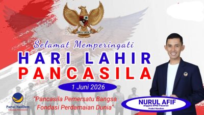Hari Lahir Pancasila 2026, Nurul Afif Ajak Masyarakat Pasaman Perkuat Persatuan dan Semangat Kebangsaan