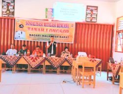Perkuat Kesiapsiagaan Warga, Nagari Malampah Barat Gandeng BPBD Pasaman Gelar Sosialisasi Mitigasi Longsor