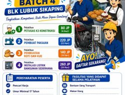 Pendaftaran Pelatihan Vokasi Batch 4 BLK Lubuk Sikaping Resmi Dibuka, Kesempatan Emas Tingkatkan Kompetensi dan Raih Sertifikat