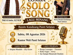 Lomba Solo Song Lagu Minang Digelar, Wali Nagari Panti Selatan Ajak Masyarakat Lestarikan Seni dan Budaya Minangkabau