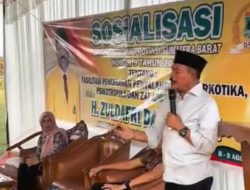 Lewat Sosper Perda Nomor 9 Tahun 2018, Zuldafri Darma Ajak Masyarakat Perangi Narkoba