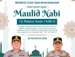 Kapolres Pasaman Bersama Jajaran Peringati Maulid Nabi 1448 H, Jadikan Keteladanan Rasulullah sebagai Pedoman Pengabdian
