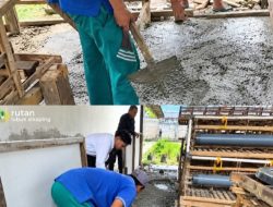 Dukung Ketahanan Pangan, Rutan Lubuk Sikaping Gotong Royong Cor Lantai Kandang Ayam Petelur
